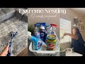 CLEAN WITH ME| EXTREME NESTING| 37 WEEKS PREGNANT