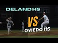 The first pitch is thrown 1 oviedo hs 6a and 1  deland hs 7a battle for opening day victory