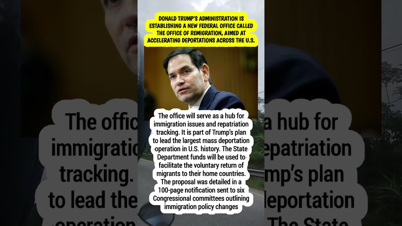 Trump Admin Moves To Create Remigration Office Supercharge Deportations