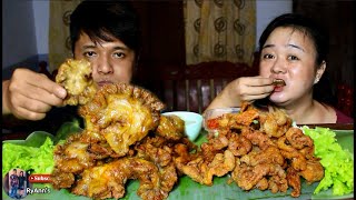 Chicharon Bulaklak x ChickenSkin x Cabbage Rice with Kimchic N Veggies