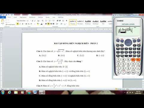 Video CÁCH BẤM MÁY TÍNH TÌM KHOẢNG ĐỒNG BIẾN NGHỊCH BIẾN... - youtube
