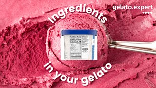 Gelato and ice cream ingredients explained