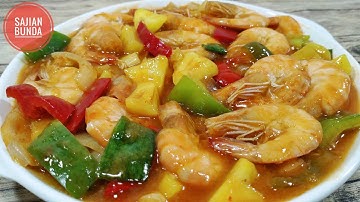 Udang Asam Manis... Masak Sendiri Menu Resto Dirumah,dah pasti Enak