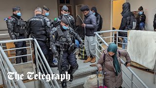 video: Watch: Police evict migrants from disused Paris office block ahead of Olympics