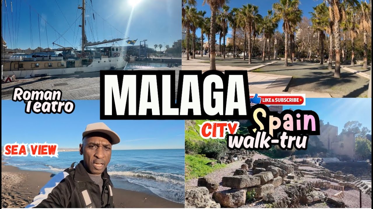 Malaga Costa del Sol Spain, the Alcazaba fort, Roman Teatro, seaview,culture nature garden I explore