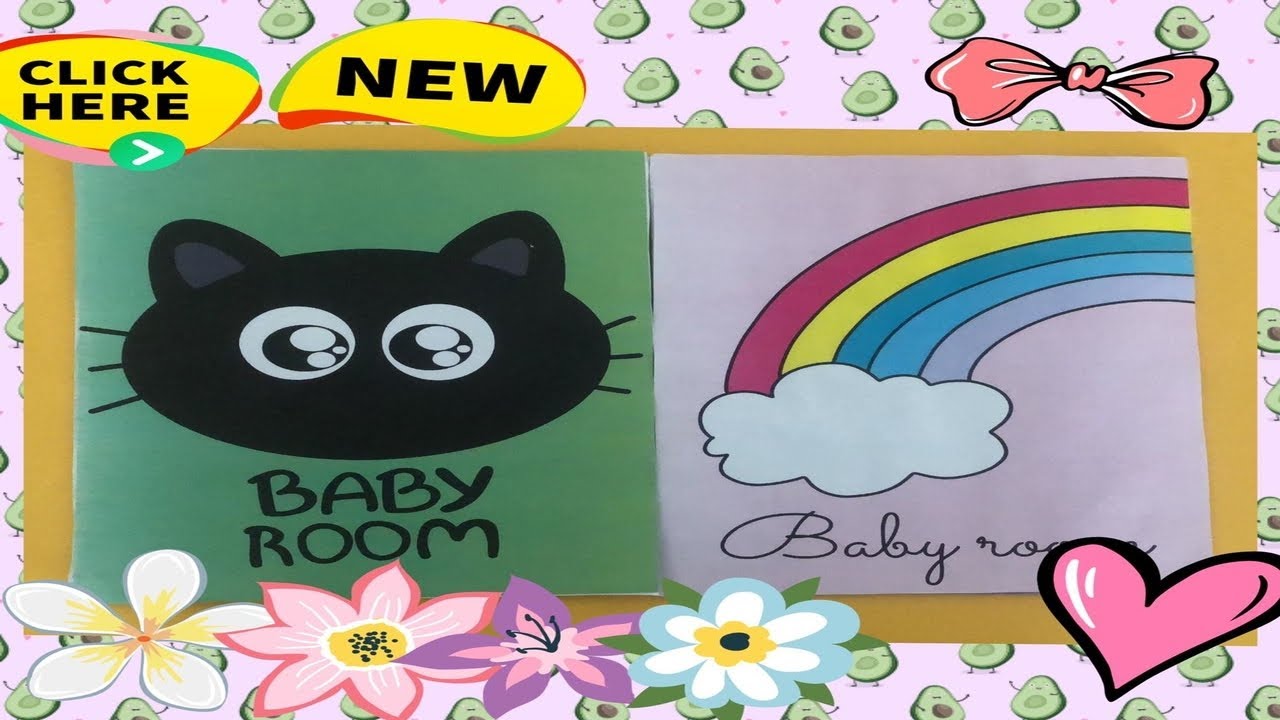 PAPER DOLLS HOUSE BABY ROOM CARE QUIET BOOK!! INSPIRED BY DOLLS DRAWING & PLAYING YouTube