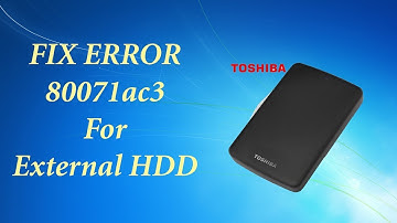 Fix Hard disk error 80071ac3