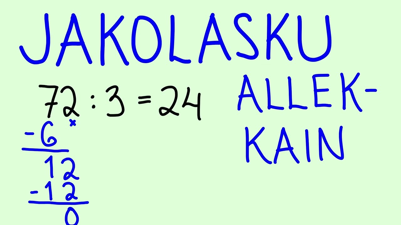 Jakolasku allekkain