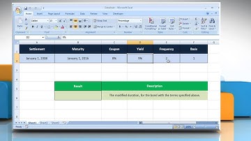 MDURATION function in Excel :Tutorial