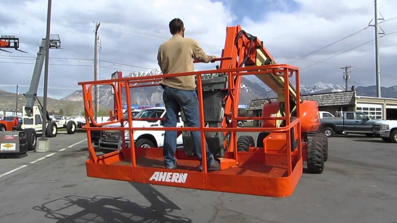 SOLD Manlift Boom Lift Aerial 2003 JLG 66' Reach 4x4 Jib Diesel YouTube