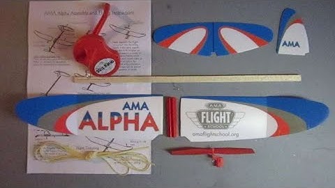AMA Alpha rubber powered airplane starter set