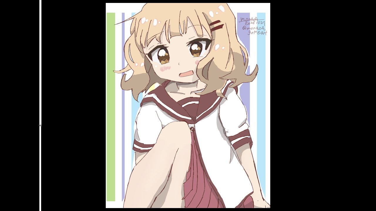 ゆるゆり 大室櫻子 【オリジナルイラスト】 【タイムラプス】 - YouTube