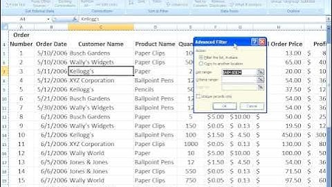 Excel 2007 - Advanced Filter Using Single Criteria