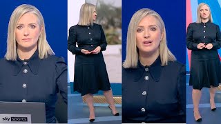 Hayley Mcqueen Legs/Busty in Blue Silk Dress - Sky Sports News 21/12/2023