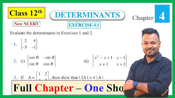 Class 12th Math Exercise 4.1 || Class 12 Ex 4.1, Q1 to Q8 || NCERT|| CBSE || Determinants