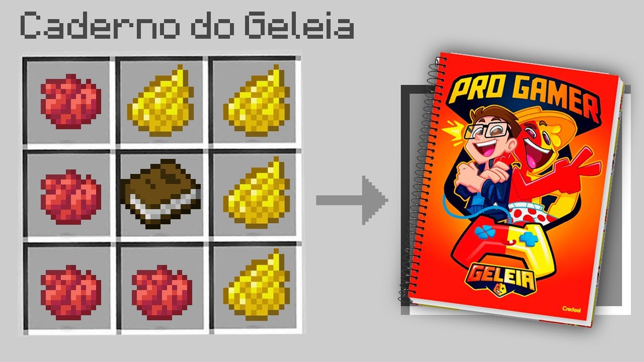 Eu criei o CADERNO DO GELEIA no Minecraft! 