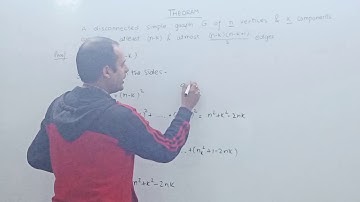 A simple disconnected graph with n vertices and k components should have atmost (n-k)(n-k+10/2 edges