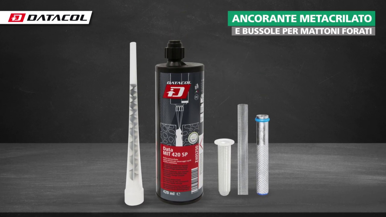 Ancorante metacrilato (Z405250) e bussole per mattone forato (403010, 30009150, 30009158)