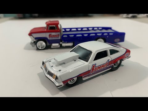 Hot Wheels Team Transport Chevy Vega Pro Stock w/ Horizon Hauler