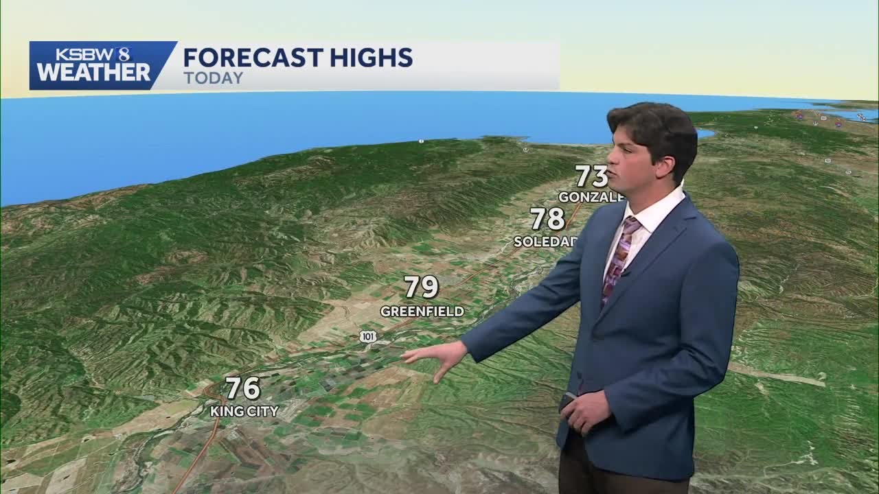 Sunny weather and warm temperatures forecast for the Central Coast