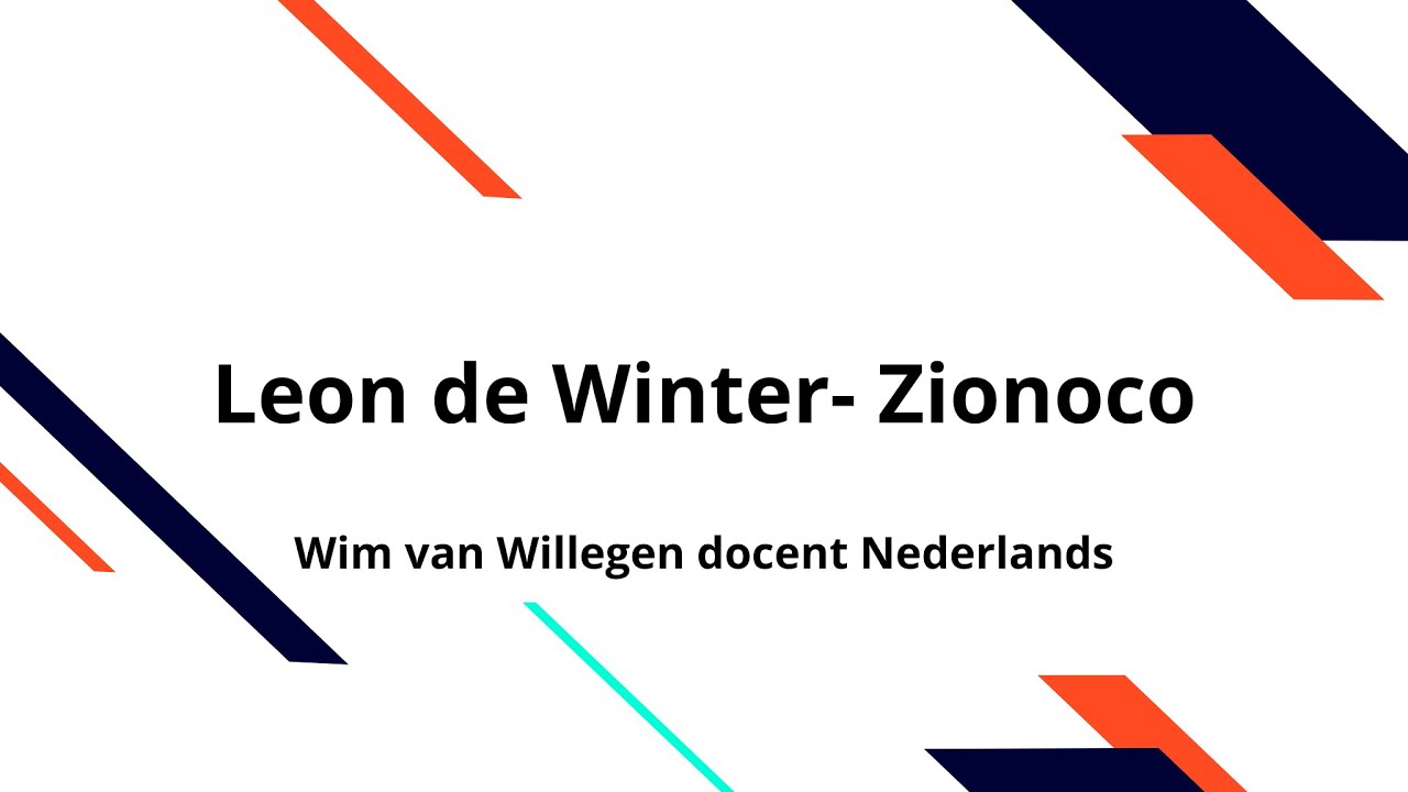 Leon de Winter - Zionoco - YouTube