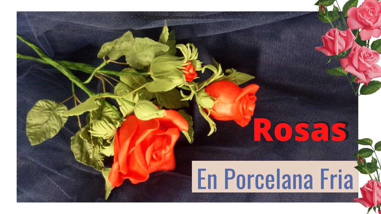 Rosas en porcelana fria