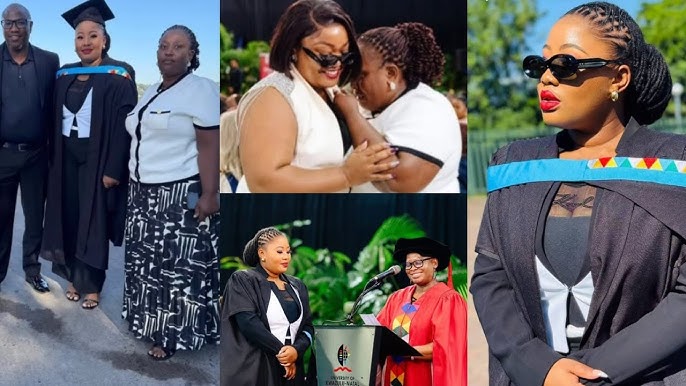 Mpilo Mseleku celebrates her graduation— her biological mom, Thobile Mseleku & Musa Mseleku. - YouTube