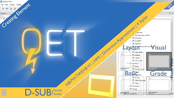 QET QElectroTech, Creating Element : NB7W-TW01B-V1 | Omron HMI | Front View