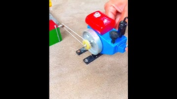 diy tractor mini well water pump diesel engine science project #waterpump #shorts #viarl
