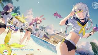 「Nightcore」→My Life Is A Party (Remix)