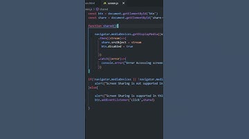 How to Create a Screen Sharing Web App with JavaScript and WebRTC #js #screenrecorder #screenshare
