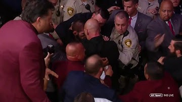 Khabib goes ham, jumps the fence