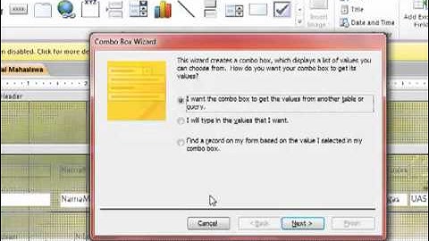 Percobaan1 "Membuat Combo Box Pada Form"