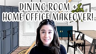 Home Office *VIRTUAL* Makeover | Dining Room Workspace 2 Ways