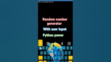 #random#number #generator #pythonprogramming