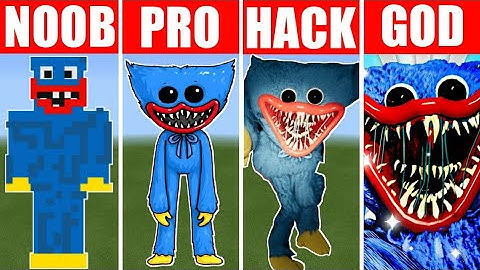 NOOB vs PRO vs HACKER vs GOD Minecraft Pixel Art Huggy Wuggy