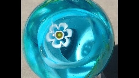 Groovin Little MIB, Flame Worked Vortex Glass Marble by Rae Grout