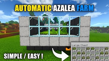 SIMPLE 1.18/1.17 AUTOMATIC AZALEA AND MOSS FARM in Minecraft Bedrock (MCPE/Xbox/PS4/Switch/PC/PE)