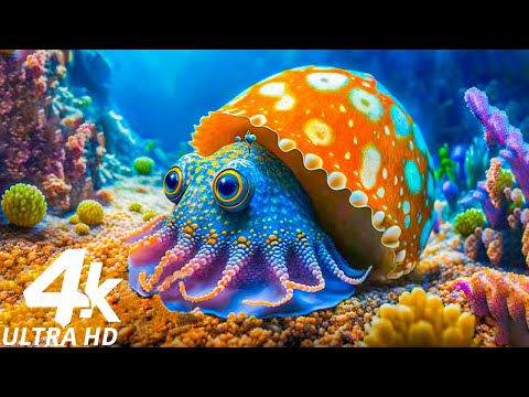 Видео: Под Красным морем 4K — красивые коралловые рифовые рыбы — расслабляющая музыка для медитации во сне