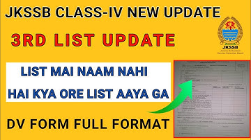 JKSSB Class-Iv Short List New Update || How To Fill Document Verification Checklist Form ||