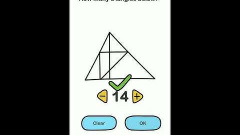 Brain out level 164 how many triangles below walkthrough solution.