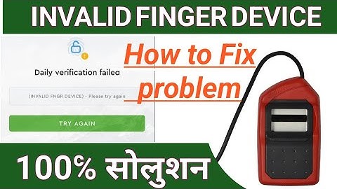 How to Solve invalid finger device problem in morpho | Invalid finger device problem in morpho 2023