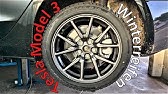 tesla model 3 sr winterreifen wechsel mit uberraschung winter tyres youtube