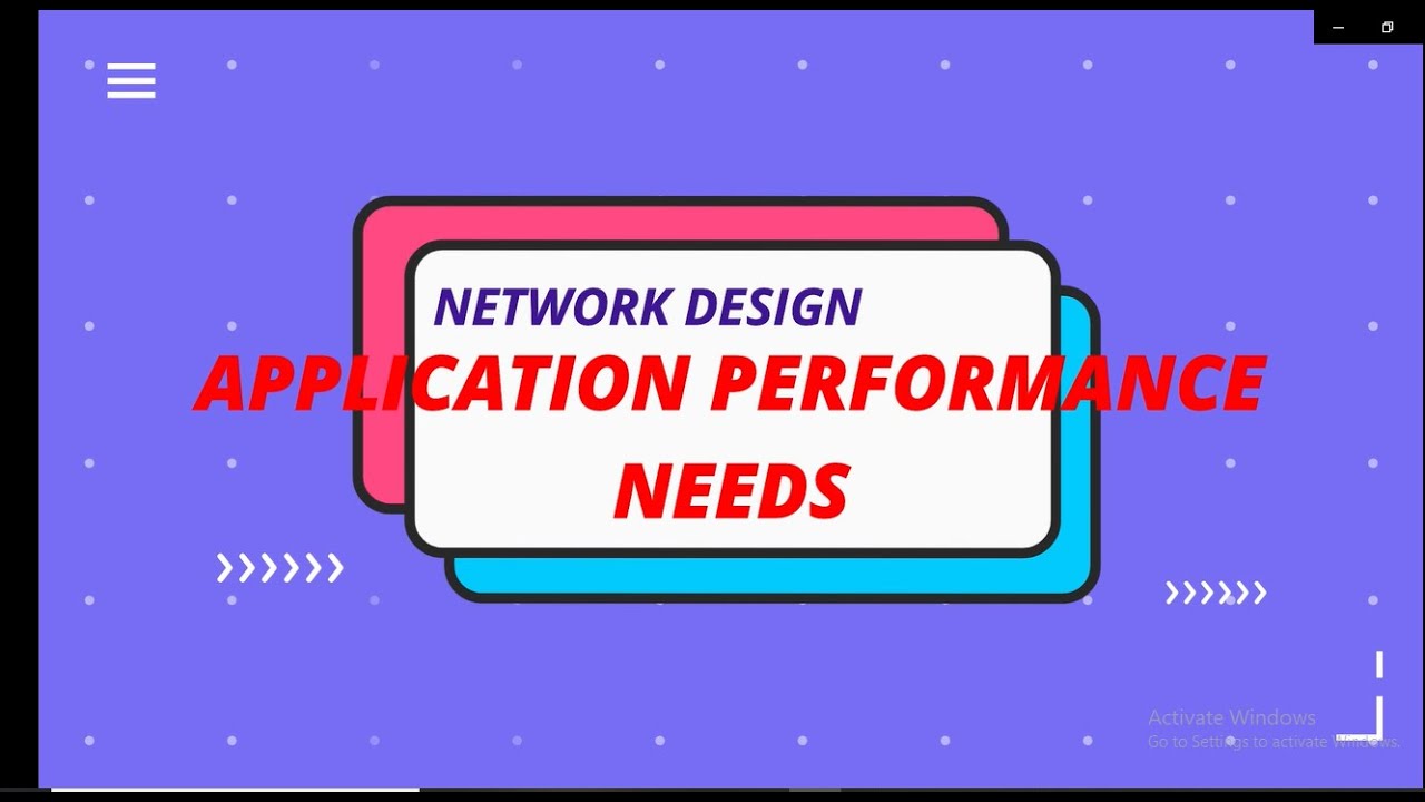 Topic 22: Application Performance Needs - YouTube