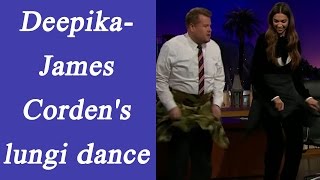 Deepika Padukone teaches James Corden Shahrukh Khan's lungi dance | FilmiBeat