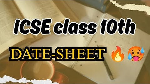 ICSE Class 10 2026 Date-Sheet Released 📅 | Download PDF + Key Exam Dates & Tips