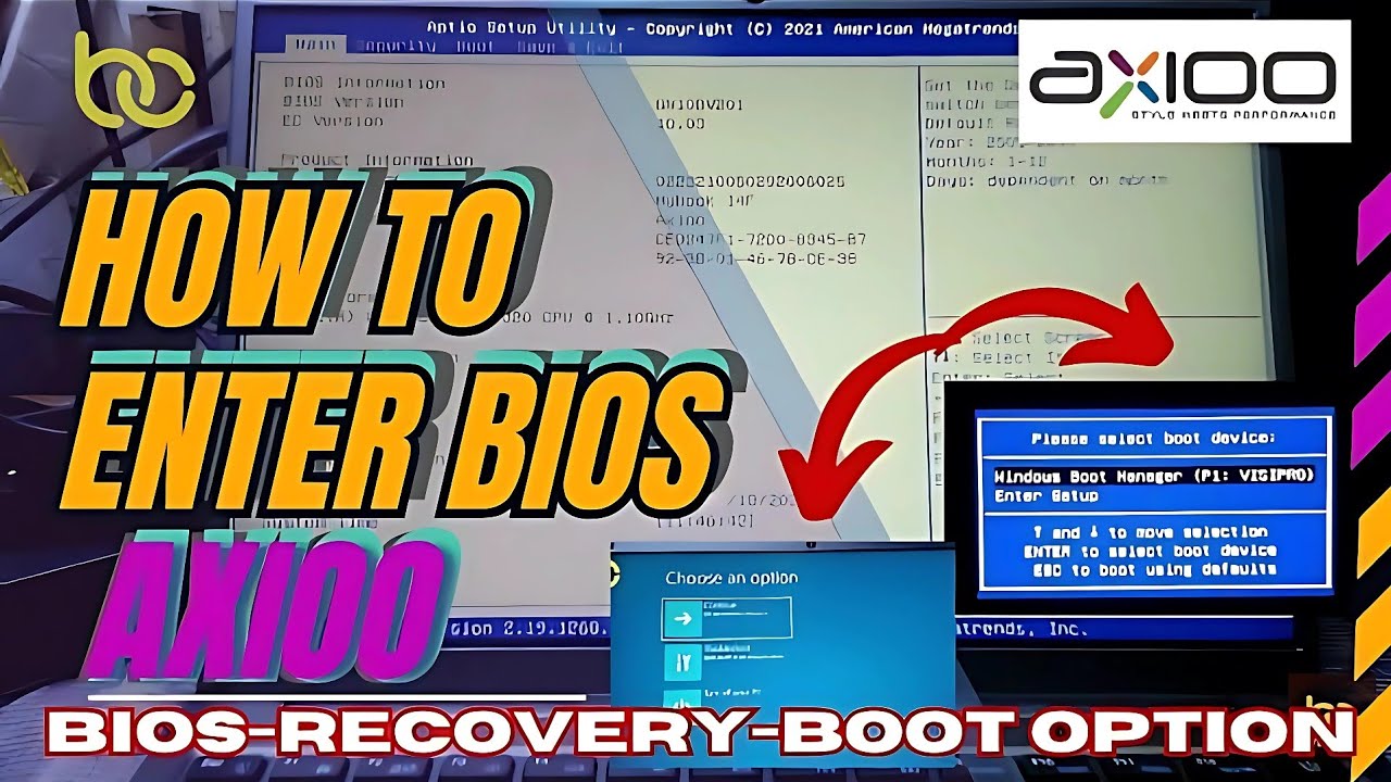 HOW TO OPEN BIOS AXIOO | OPSI BOOT & TOMBOL RESET AXIOO MY BOOK •CARA