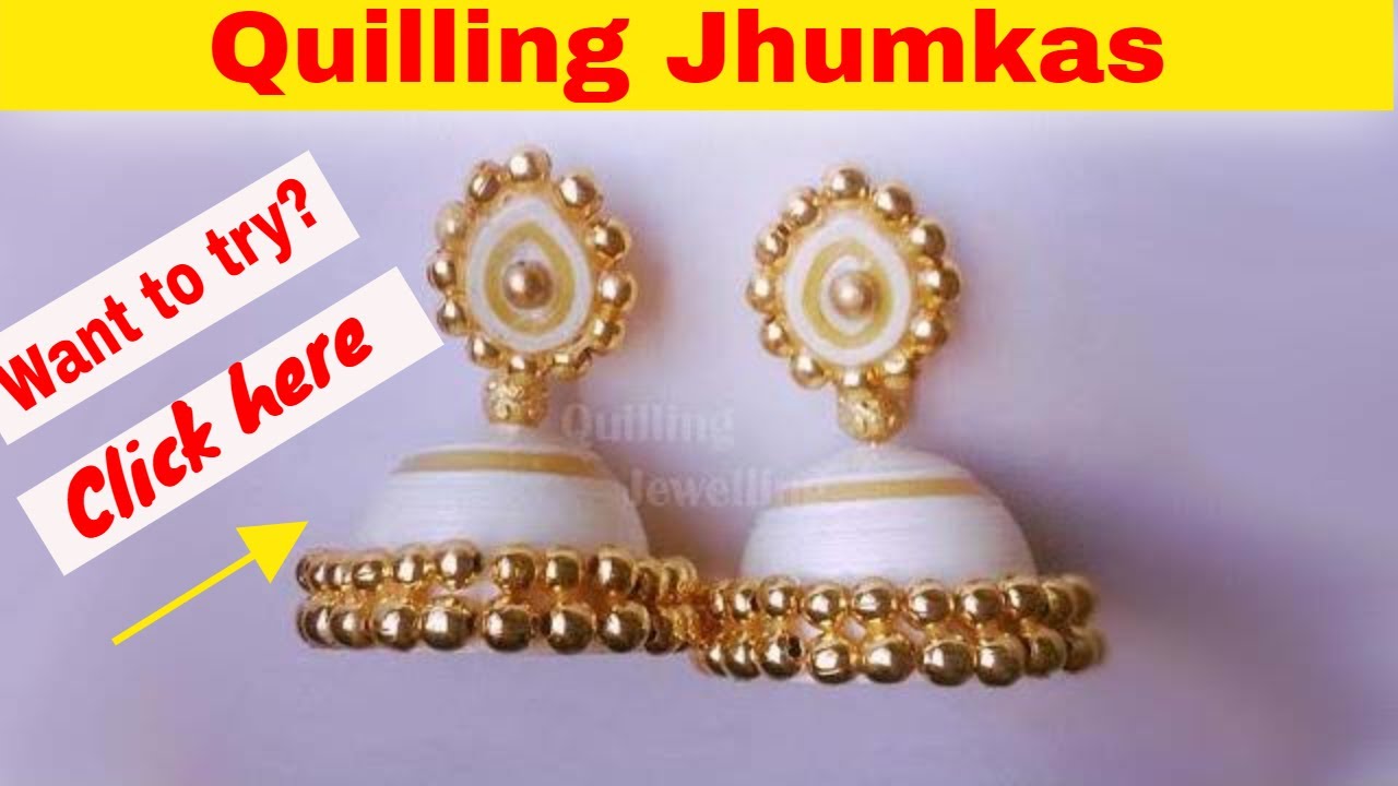 Ethnic Handmade Paper Quilling Jhumkis / Earrings at Rs 200/pair | एथनिक  इयररिंग in Faridabad | ID: 13116750097