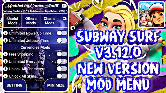 Subway Surfers v2.38.0 Advanced Mod Menu Apk V17 [No Coins Pick, God Mod,  No Clip, Speed Hack etc.] 