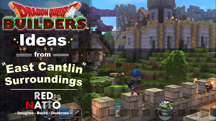 Buildings from the east side of Cantlin, Dragon Quest Builders - castles, bridges, houses, shops